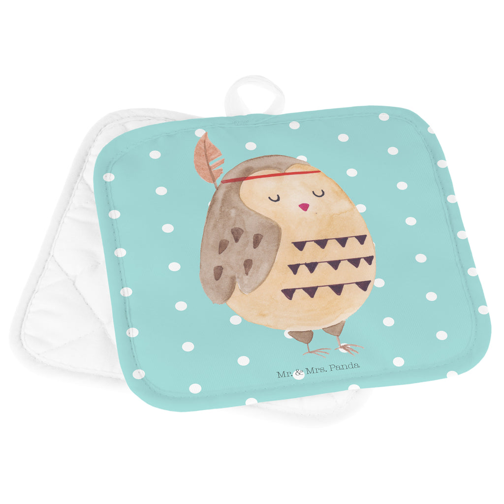 2er Set Topflappen  Eule Federschmuck Topflappen, Topfuntersetzer, Ofenhandschuh, Topflappen Set, Topflappen lustig, Topflappen mit Spruch, Eule, Eule Deko, Owl, Das Leben ist ein Abenteuer, Reisespruch, Federschmuck, Dekoration