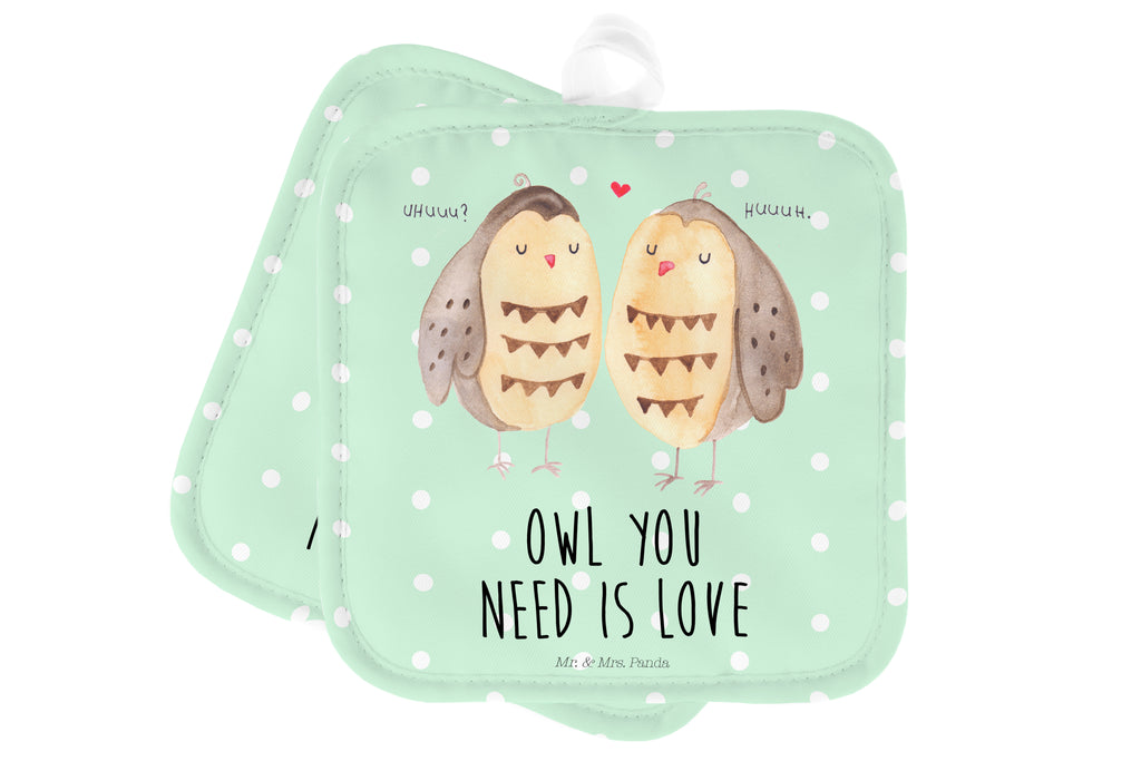 2er Set Topflappen  Eule Liebe Topflappen, Topfuntersetzer, Ofenhandschuh, Topflappen Set, Topflappen lustig, Topflappen mit Spruch, Eule, Eule Deko, Liebe, Hochzeit Spruch, Owl, All you need is love, Liebe Spruch, Freundin Geschenk, Freund, Wortspiel lustig