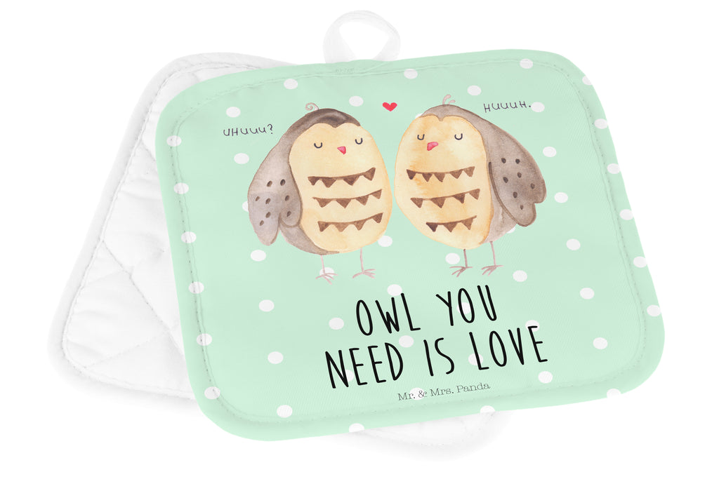 2er Set Topflappen  Eule Liebe Topflappen, Topfuntersetzer, Ofenhandschuh, Topflappen Set, Topflappen lustig, Topflappen mit Spruch, Eule, Eule Deko, Liebe, Hochzeit Spruch, Owl, All you need is love, Liebe Spruch, Freundin Geschenk, Freund, Wortspiel lustig