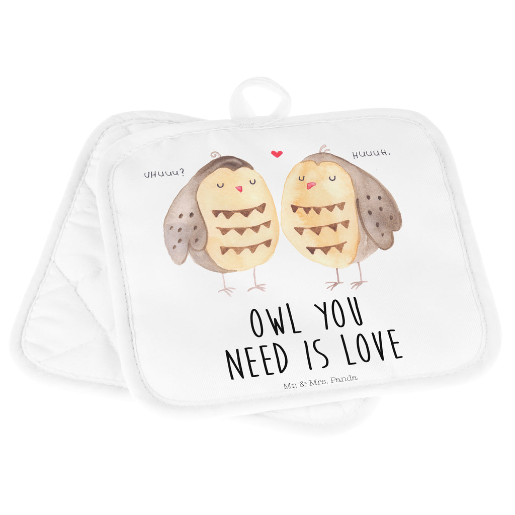 2er Set Topflappen  Eule Liebe Topflappen, Topfuntersetzer, Ofenhandschuh, Topflappen Set, Topflappen lustig, Topflappen mit Spruch, Eule, Eule Deko, Liebe, Hochzeit Spruch, Owl, All you need is love, Liebe Spruch, Freundin Geschenk, Freund, Wortspiel lustig
