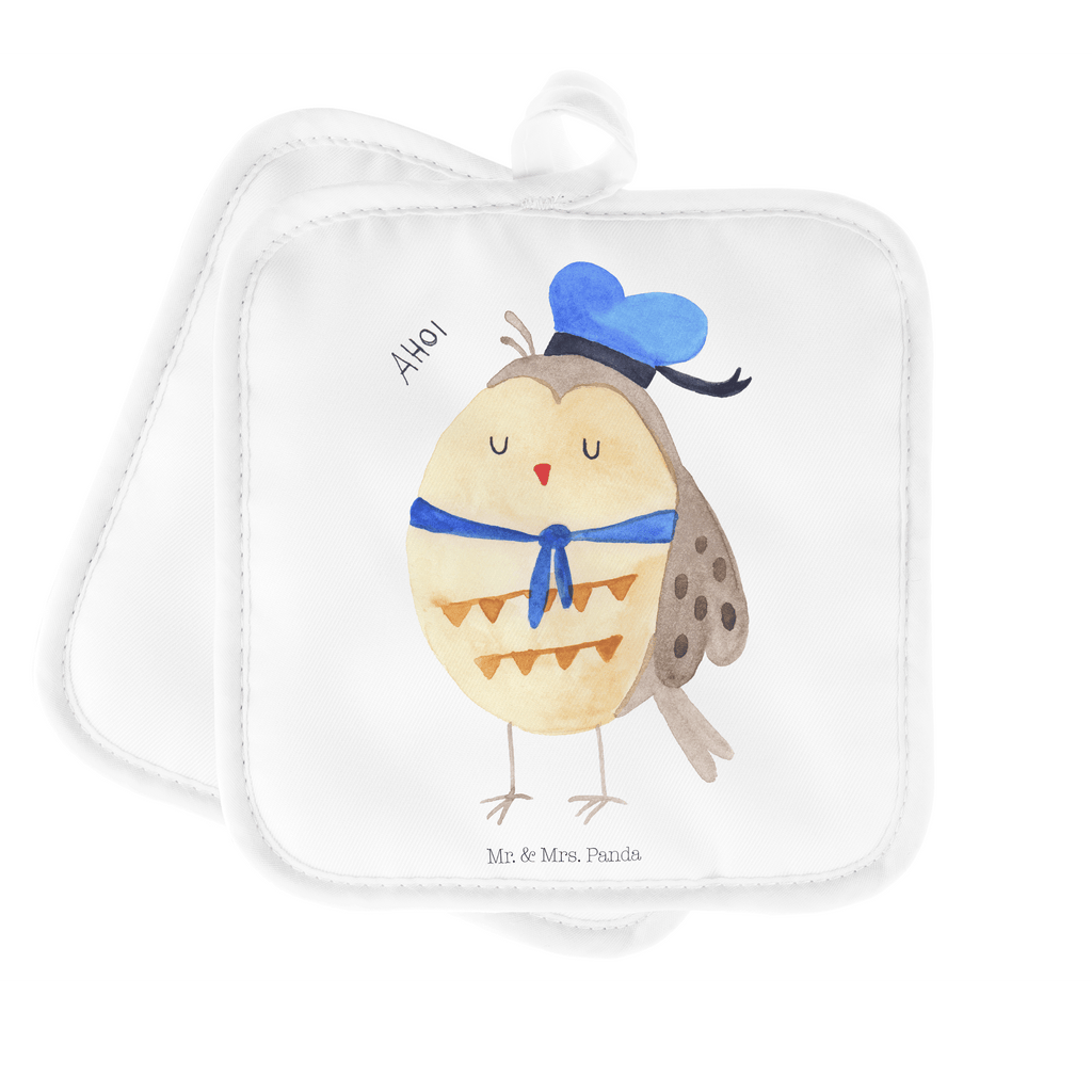 2er Set Topflappen  Eule Matrosen Topflappen, Topfuntersetzer, Ofenhandschuh, Topflappen Set, Topflappen lustig, Topflappen mit Spruch, Eule, Eule Spruch, Eule Deko, Owl, Wortspiel lustig, Matrose, Freundin, Ehe, Seefahrer, Heimathafen, Hochzeitstag Geschenk