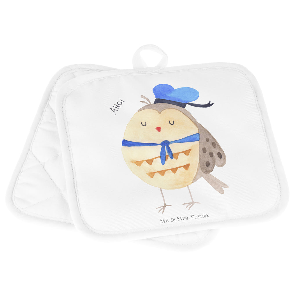 2er Set Topflappen  Eule Matrosen Topflappen, Topfuntersetzer, Ofenhandschuh, Topflappen Set, Topflappen lustig, Topflappen mit Spruch, Eule, Eule Spruch, Eule Deko, Owl, Wortspiel lustig, Matrose, Freundin, Ehe, Seefahrer, Heimathafen, Hochzeitstag Geschenk