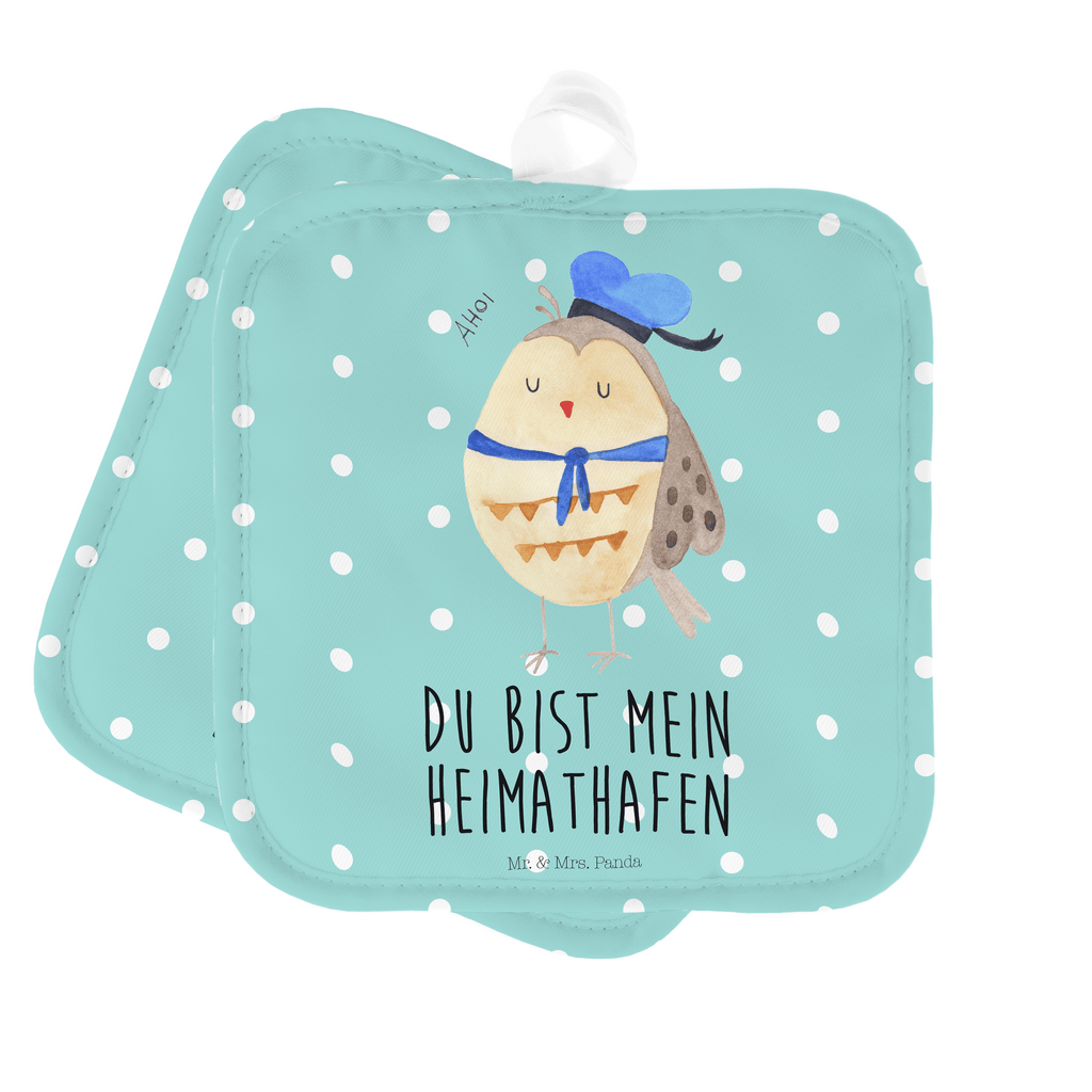 2er Set Topflappen  Eule Matrosen Topflappen, Topfuntersetzer, Ofenhandschuh, Topflappen Set, Topflappen lustig, Topflappen mit Spruch, Eule, Eule Spruch, Eule Deko, Owl, Wortspiel lustig, Matrose, Freundin, Ehe, Seefahrer, Heimathafen, Hochzeitstag Geschenk