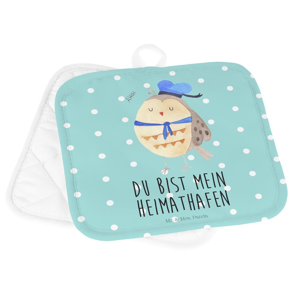 2er Set Topflappen  Eule Matrosen Topflappen, Topfuntersetzer, Ofenhandschuh, Topflappen Set, Topflappen lustig, Topflappen mit Spruch, Eule, Eule Spruch, Eule Deko, Owl, Wortspiel lustig, Matrose, Freundin, Ehe, Seefahrer, Heimathafen, Hochzeitstag Geschenk