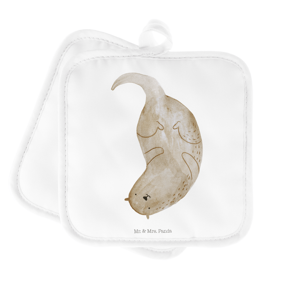 2er Set Topflappen  Otter kopfüber Topflappen, Topfuntersetzer, Ofenhandschuh, Topflappen Set, Topflappen lustig, Topflappen mit Spruch, Otter, Fischotter, Seeotter, Otter Seeotter See Otter
