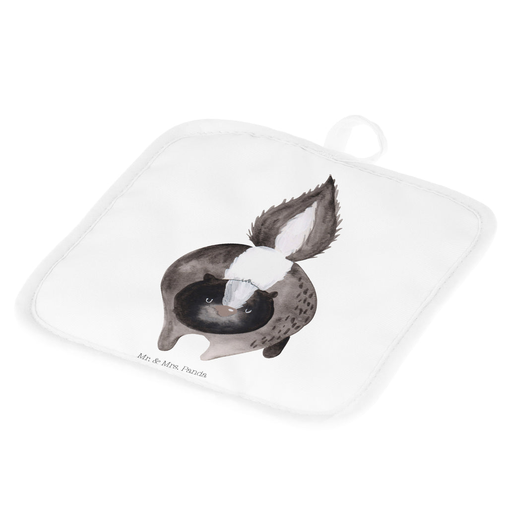 2er Set Topflappen  Stinktier Angriff Topflappen, Topfuntersetzer, Ofenhandschuh, Topflappen Set, Topflappen lustig, Topflappen mit Spruch, Stinktier, Skunk, Wildtier, Raubtier, Stinker, Stinki, wütend, Drohung
