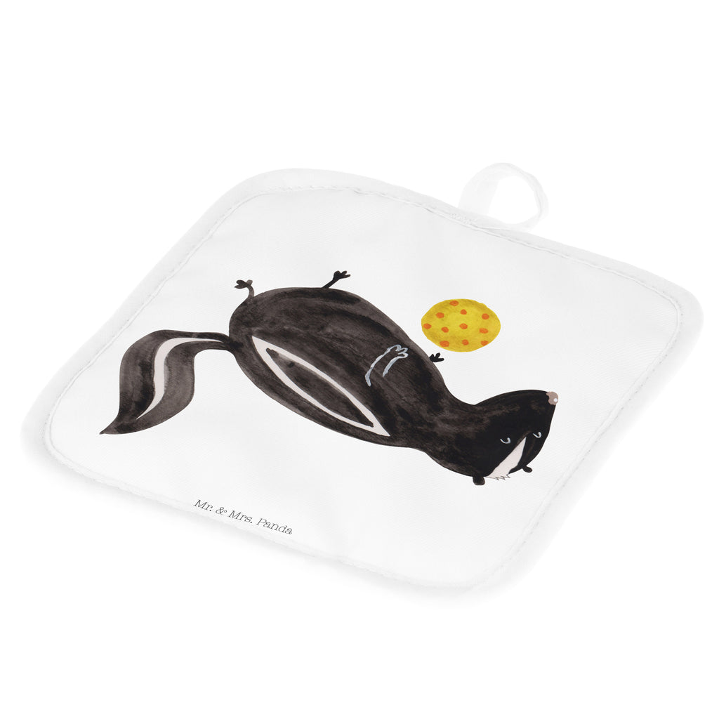 2er Set Topflappen  Stinktier Ball Topflappen, Topfuntersetzer, Ofenhandschuh, Topflappen Set, Topflappen lustig, Topflappen mit Spruch, Stinktier, Skunk, Wildtier, Raubtier, Stinker, Stinki, verspielt, Weisheit