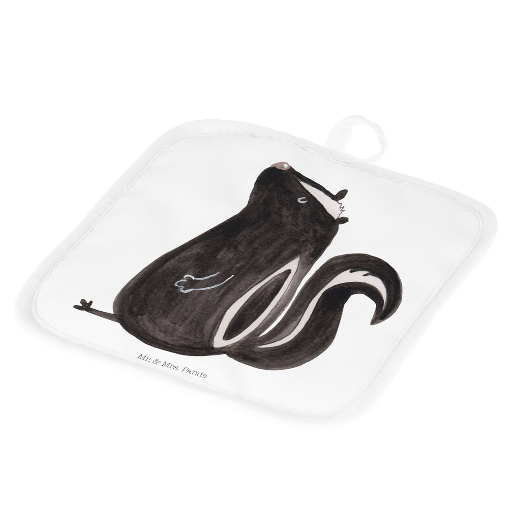 2er Set Topflappen  Stinktier sitzend Topflappen, Topfuntersetzer, Ofenhandschuh, Topflappen Set, Topflappen lustig, Topflappen mit Spruch, Stinktier, Skunk, Wildtier, Raubtier, Stinker, Stinki, Spruch, Büro, Recht, Besserwisser