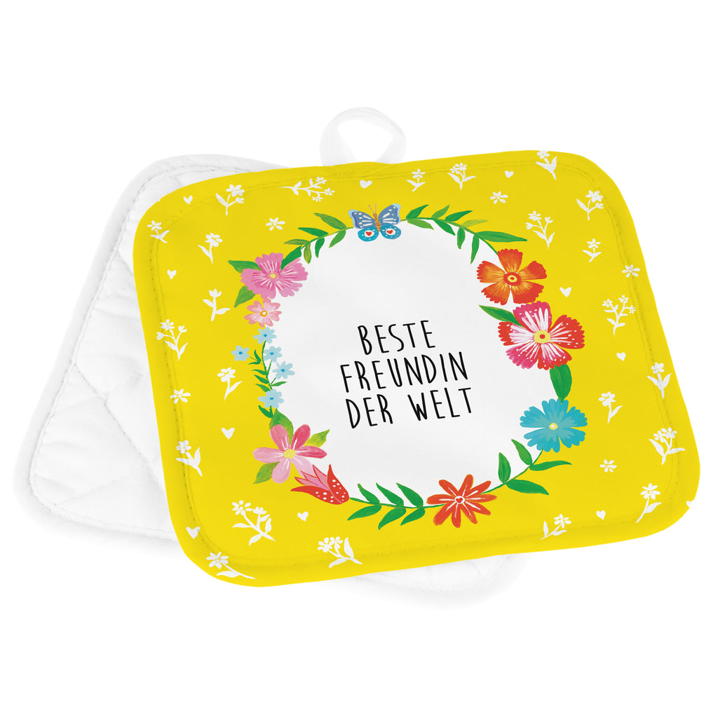 2er Set Topflappen  Design Frame Happy Girls Freundin Topflappen, Topfuntersetzer, Ofenhandschuh, Topflappen Set, Topflappen lustig, Topflappen mit Spruch, Geschenk