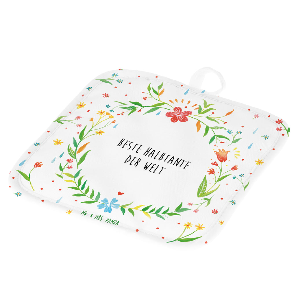 2er Set Topflappen  Design Frame Barfuß Wiese Halbtante Geschenk Topflappen, Topfuntersetzer, Ofenhandschuh, Topflappen Set, Topflappen lustig, Topflappen mit Spruch Halbtante, Tante, beste Tante, Stieftante, Stief, Stiefgeschwister, Geschenk, Familie, Kleinigkeit 