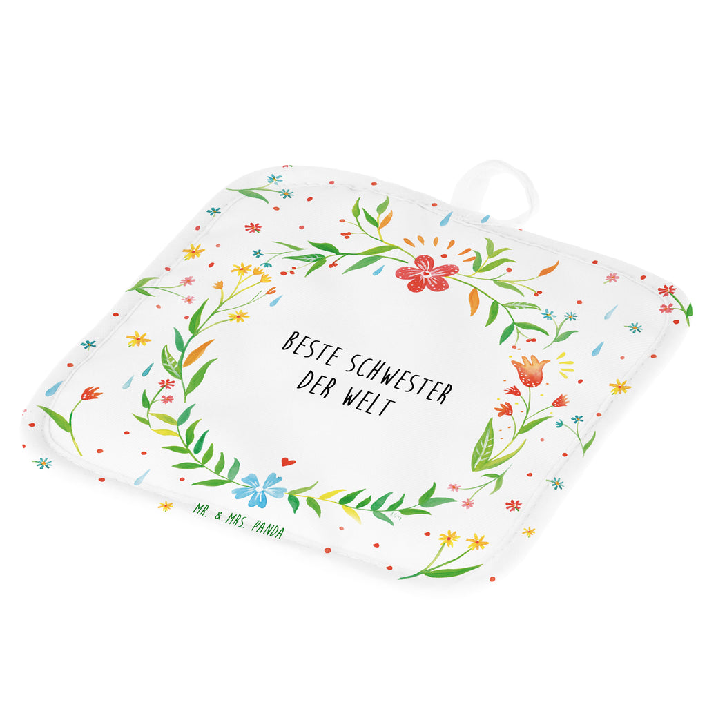 2er Set Topflappen  Design Frame Barfuß Wiese Schwester Geschenk Topflappen, Topfuntersetzer, Ofenhandschuh, Topflappen Set, Topflappen lustig, Topflappen mit Spruch Schwester, Geschwister, Schwesterherz, Sister, Geschenk, Familie, Kleinigkeit, Beste, Tochter 