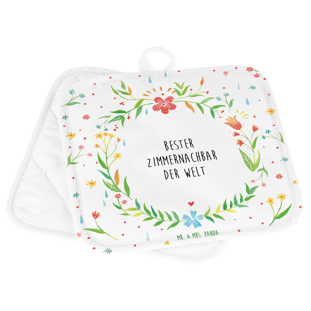 2er Set Topflappen  Design Frame Barfuß Wiese Zimmernachbar Geschenk Topflappen, Topfuntersetzer, Ofenhandschuh, Topflappen Set, Topflappen lustig, Topflappen mit Spruch Zimmernachbar, Zimmernachbarn, Zimmer, Krankenhaus, Patient, Kollegin, Wohnheim, Nachbar, WG, Studentenwohnheim 