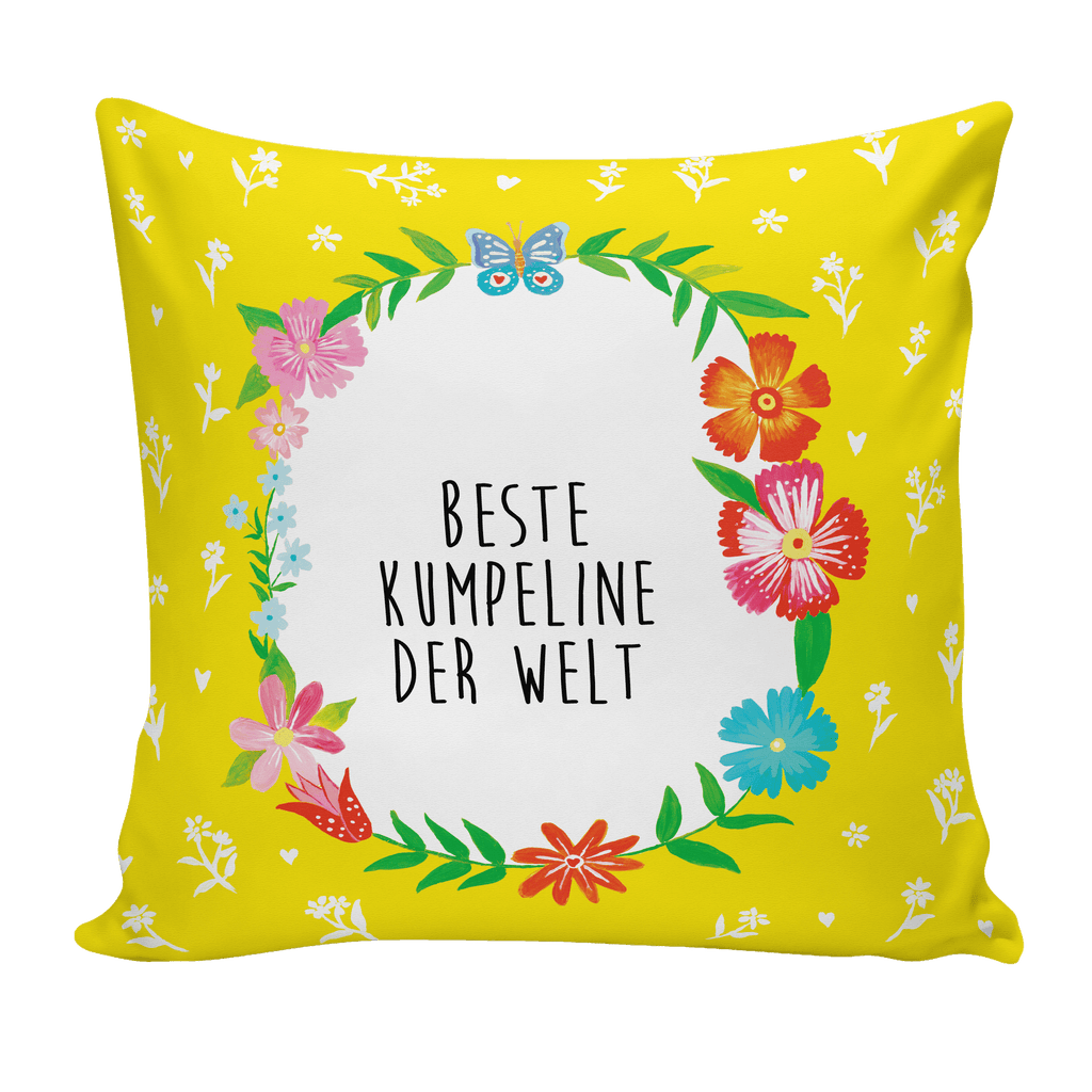 40x40 Kissen Design Frame Happy Girls Kumpeline Kissenhülle, Kopfkissen, Sofakissen, Dekokissen, Motivkissen, Geschenk