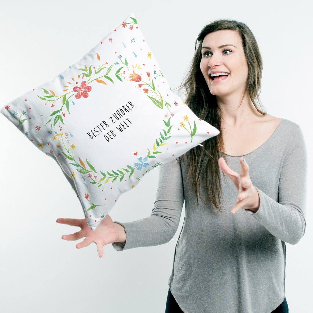 40x40 Kissen Design Frame Barfuß Wiese Zuhörer Geschenk Kissenhülle, Kopfkissen, Sofakissen, Dekokissen, Motivkissen Zuhörer, Freund, Freundin, offenes Ohr, Danke, Dankeschön, Hilfsbereit, Hilfe  