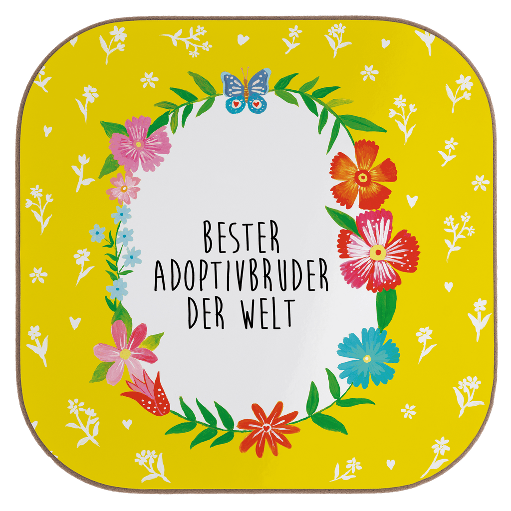 Quadratische Untersetzer Design Frame Barfuß Wiese Adoptivbruder Bierdeckel, Glasuntersetzer, Untersetzer Gläser, Getränkeuntersetzer, Geschenk