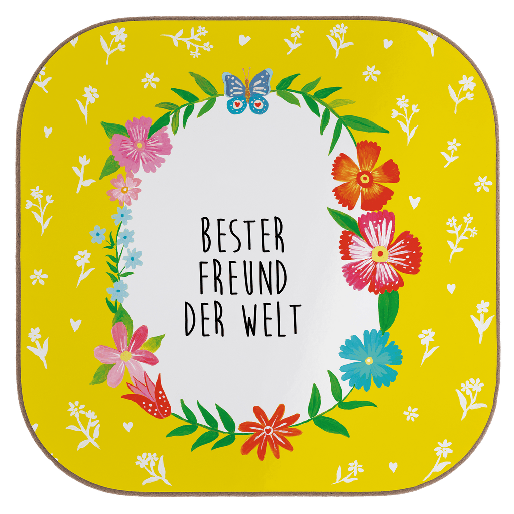 Quadratische Untersetzer Design Frame Happy Girls Freund Bierdeckel, Glasuntersetzer, Untersetzer Gläser, Getränkeuntersetzer, Geschenk