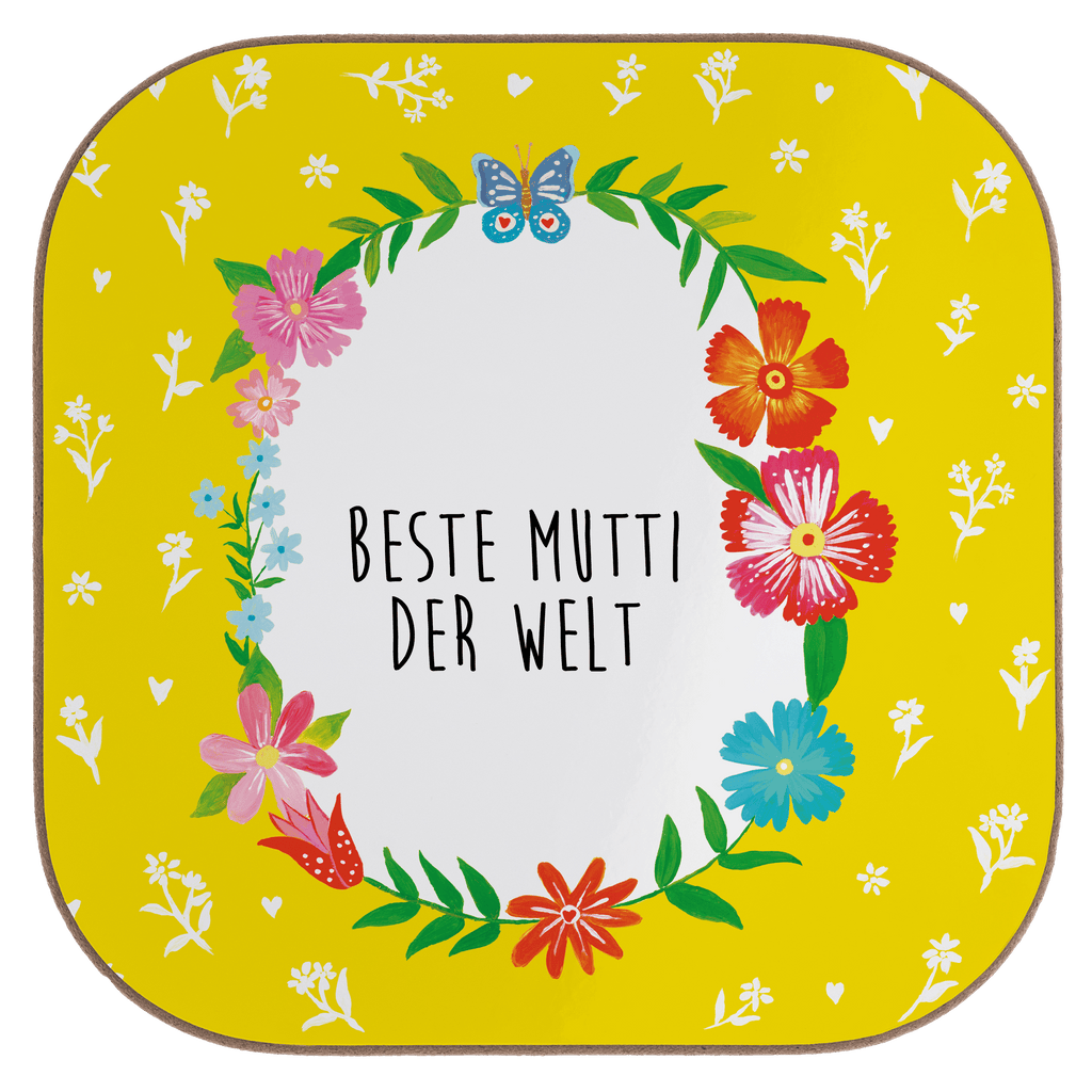 Quadratische Untersetzer Design Frame Happy Girls Mutti Bierdeckel, Glasuntersetzer, Untersetzer Gläser, Getränkeuntersetzer, Geschenk