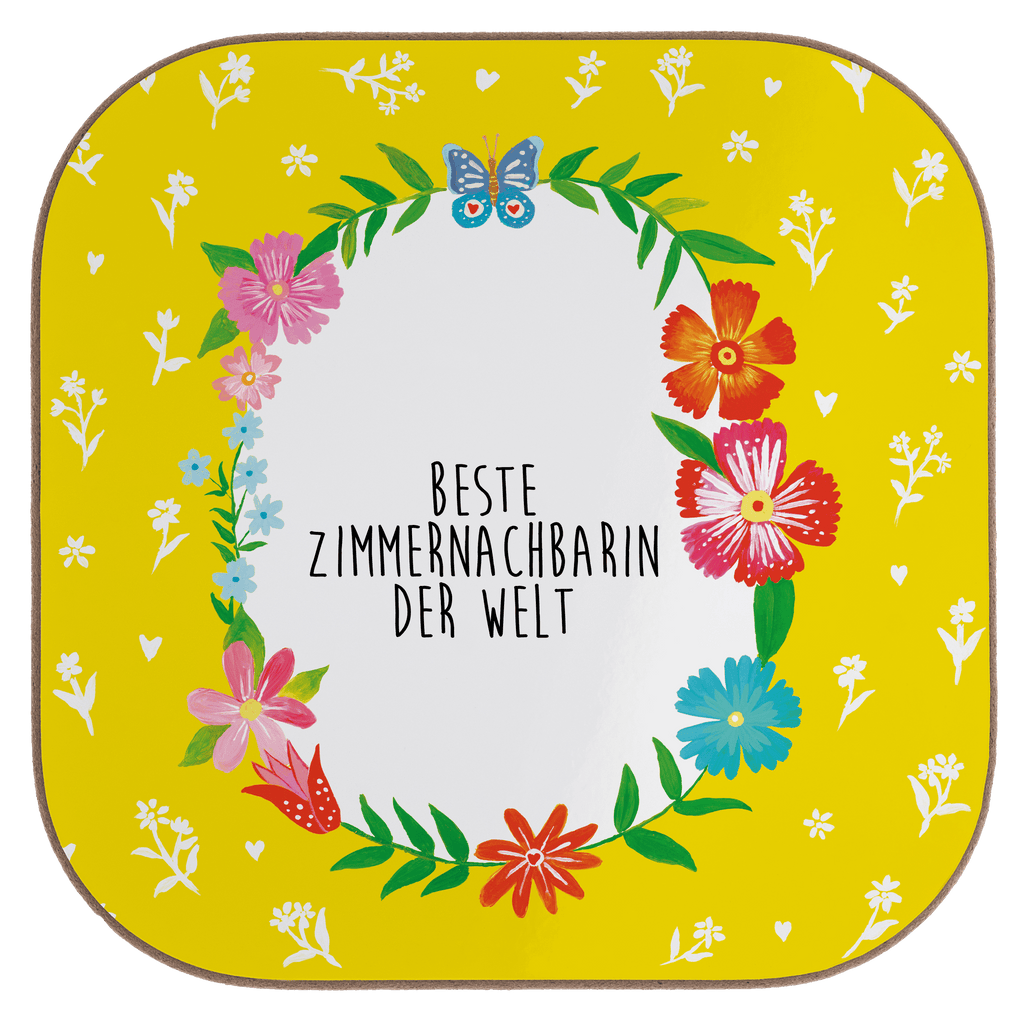 Quadratische Untersetzer Design Frame Barfuß Wiese Zimmernachbarin Bierdeckel, Glasuntersetzer, Untersetzer Gläser, Getränkeuntersetzer, Geschenk