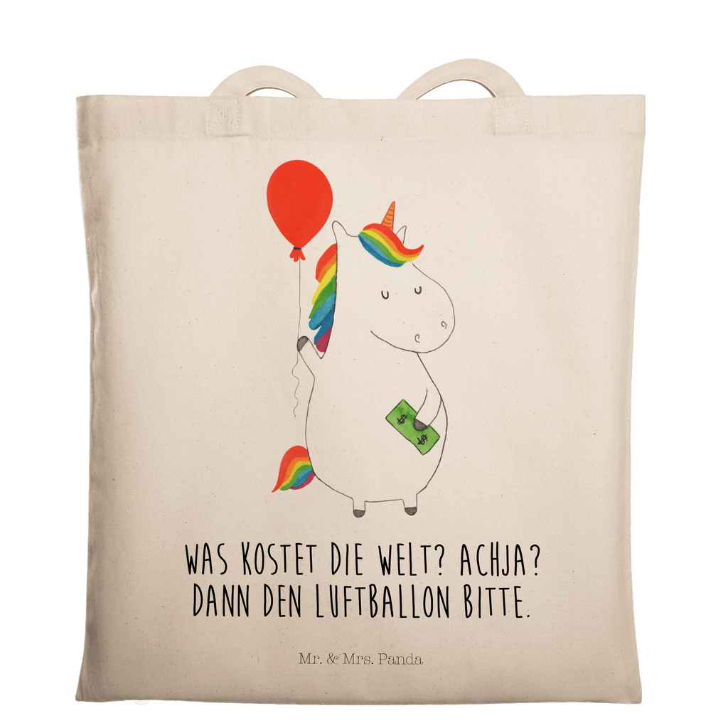 Tragetasche Einhorn Luftballon Beuteltasche, Beutel, Einkaufstasche, Jutebeutel, Stoffbeutel, Einhorn, Einhörner, Einhorn Deko, Pegasus, Unicorn, Luftballon, Geld, Lebenslust, Freude, Geschenk, Freundin