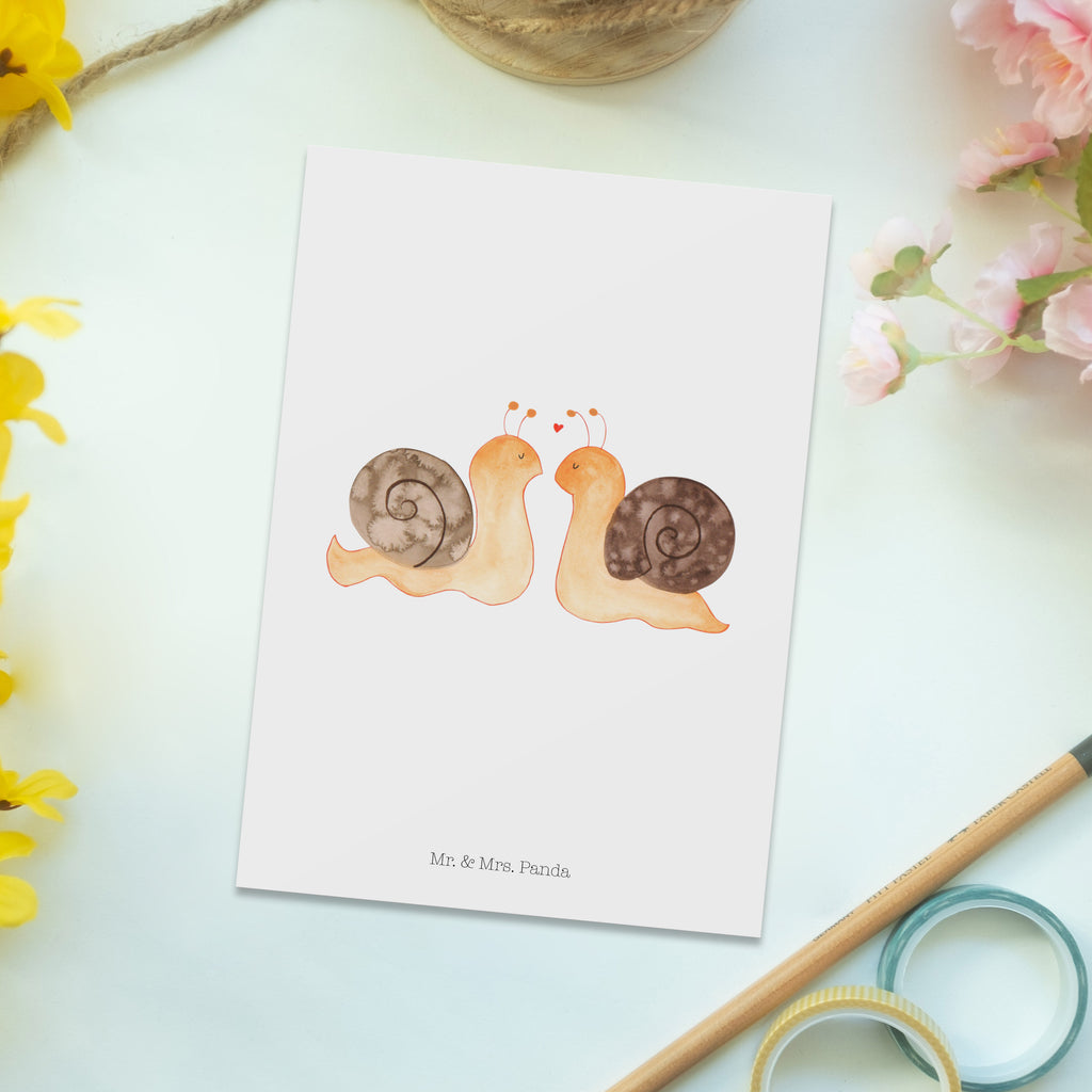 Postkarte Schnecken Liebe Geschenkkarte, Grußkarte, Karte, Einladung, Ansichtskarte, Geburtstagskarte, Einladungskarte, Liebe, Partner, Freund, Freundin, Ehemann, Ehefrau, Heiraten, Verlobung, Heiratsantrag, Liebesgeschenk, Jahrestag, Hocheitstag