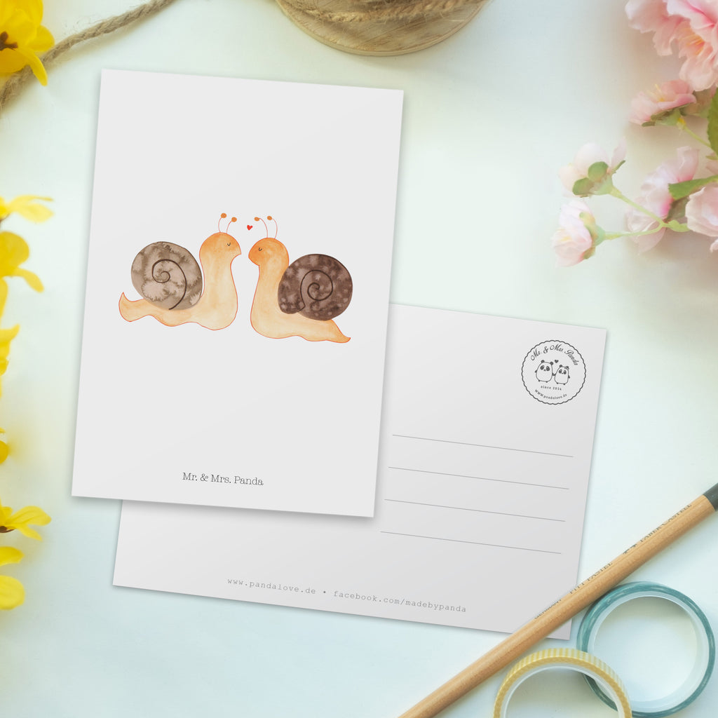Postkarte Schnecken Liebe Geschenkkarte, Grußkarte, Karte, Einladung, Ansichtskarte, Geburtstagskarte, Einladungskarte, Liebe, Partner, Freund, Freundin, Ehemann, Ehefrau, Heiraten, Verlobung, Heiratsantrag, Liebesgeschenk, Jahrestag, Hocheitstag