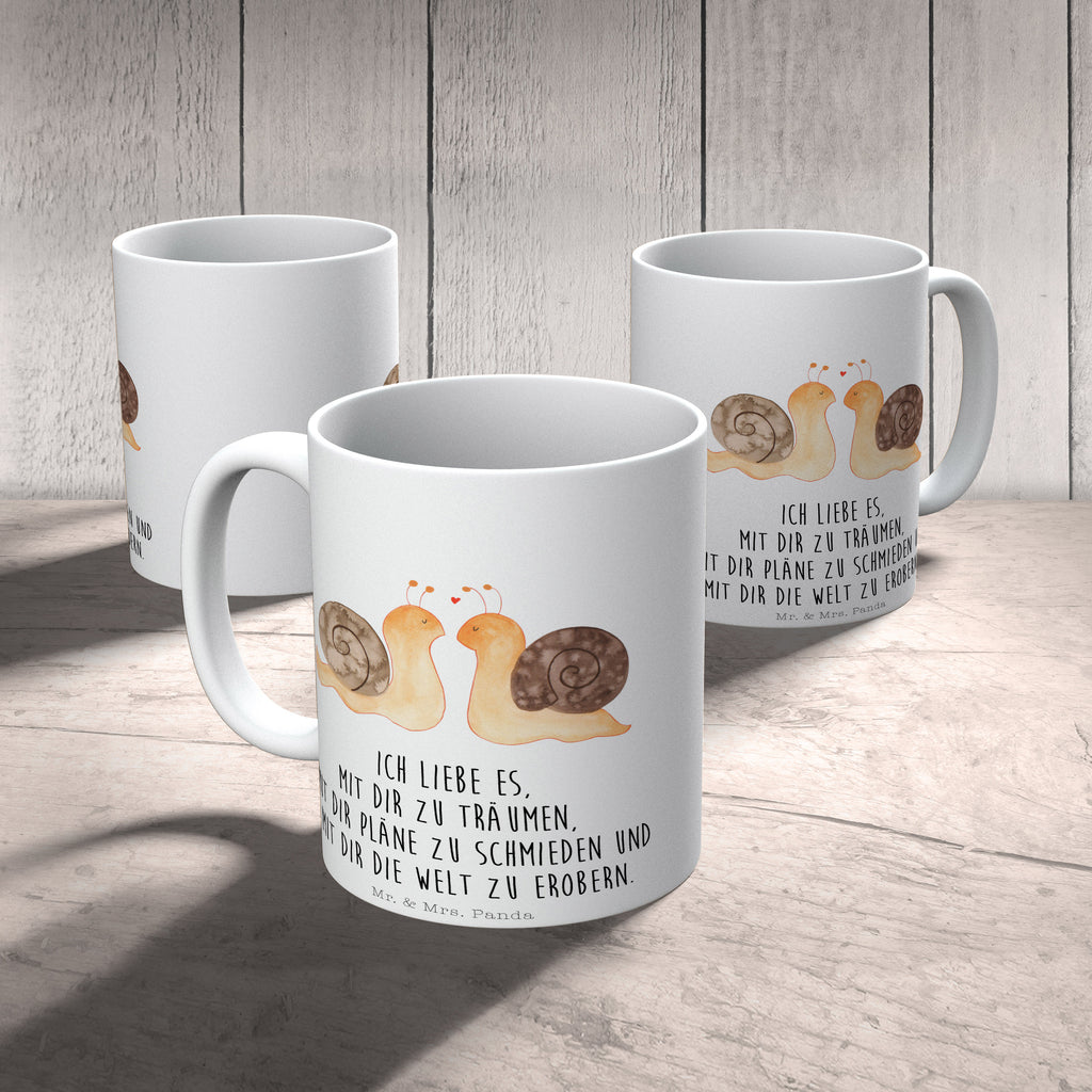 Tasse Schnecken Liebe Becher, Kaffeetasse, Kaffeebecher, Tee, Frühstück, Büro, Liebe, Partner, Freund, Freundin, Ehemann, Ehefrau, Heiraten, Verlobung, Heiratsantrag, Liebesgeschenk, Jahrestag, Hocheitstag