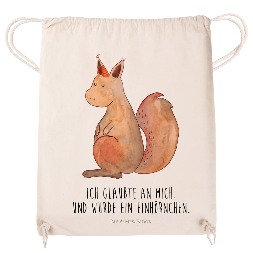 Sportbeutel Einhörnchen Glaube Turnbeutel, Beutel, Sporttasche, Tasche, Stoffbeutel, Einhorn, Einhörner, Einhorn Deko, Pegasus, Unicorn, Einhörnchen, Eichhörnchen, Eichhorn