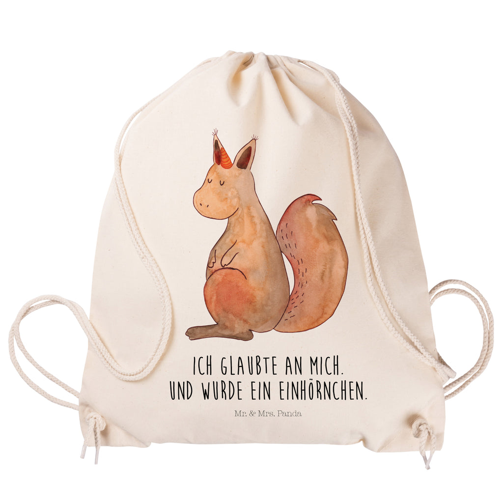 Sportbeutel Einhörnchen Glaube Turnbeutel, Beutel, Sporttasche, Tasche, Stoffbeutel, Einhorn, Einhörner, Einhorn Deko, Pegasus, Unicorn, Einhörnchen, Eichhörnchen, Eichhorn