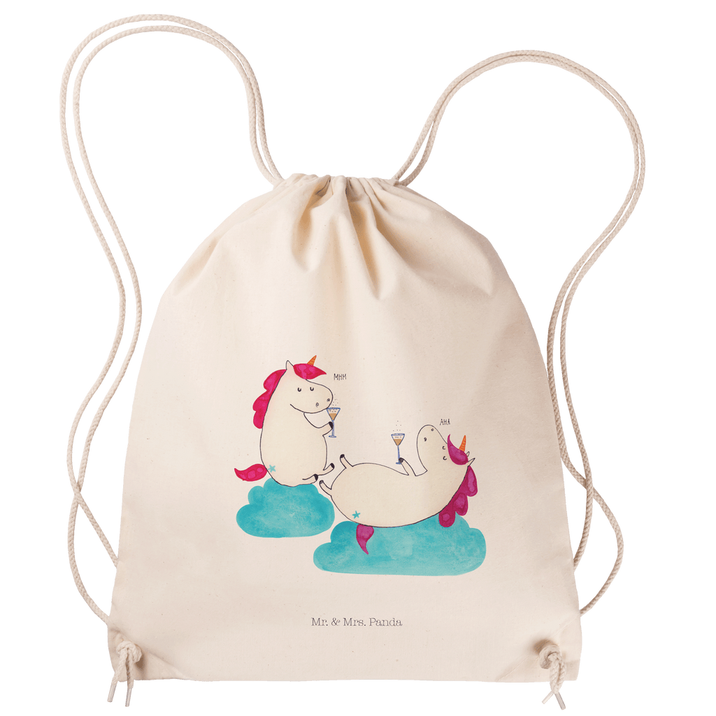 Sportbeutel Einhörner Sekt Turnbeutel, Beutel, Sporttasche, Tasche, Stoffbeutel, Einhorn, Einhörner, Einhorn Deko, Pegasus, Unicorn, Freundinnen, Freundin, BFF, Sekt, Mädelsabend, Spaß, Party, Korken, Anstoßen, Beste