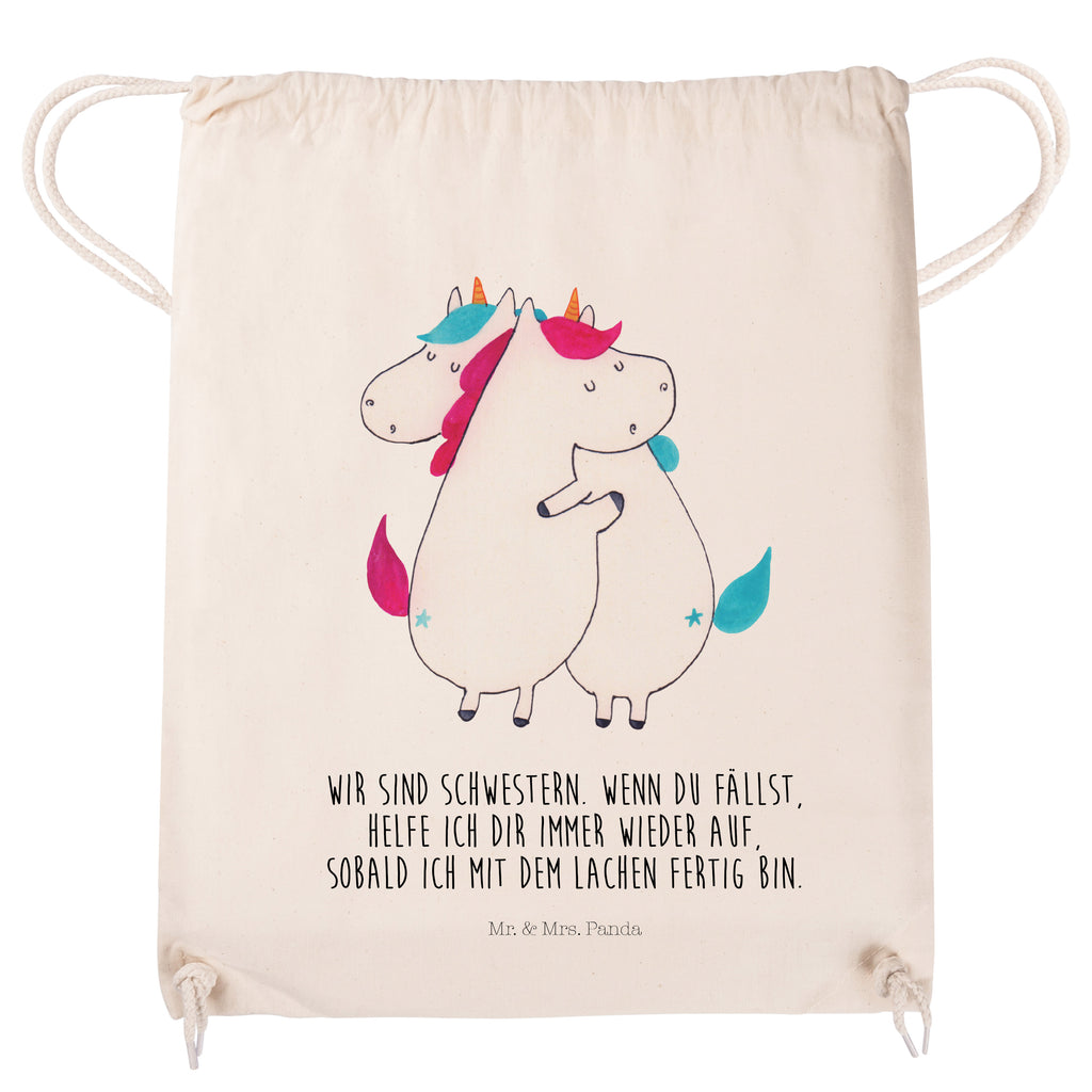 Sportbeutel Einhörner Umarmen Turnbeutel, Beutel, Sporttasche, Tasche, Stoffbeutel, Einhorn, Einhörner, Einhorn Deko, Pegasus, Unicorn, Freundinnen, Freundin, BFF, Schwester, Schwestern, Familie, Geschwister, Sister, Liebe
