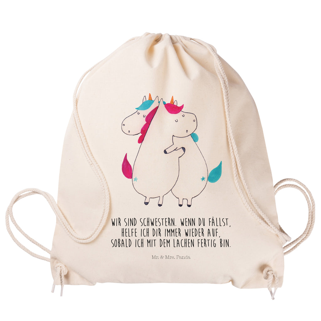 Sportbeutel Einhörner Umarmen Turnbeutel, Beutel, Sporttasche, Tasche, Stoffbeutel, Einhorn, Einhörner, Einhorn Deko, Pegasus, Unicorn, Freundinnen, Freundin, BFF, Schwester, Schwestern, Familie, Geschwister, Sister, Liebe
