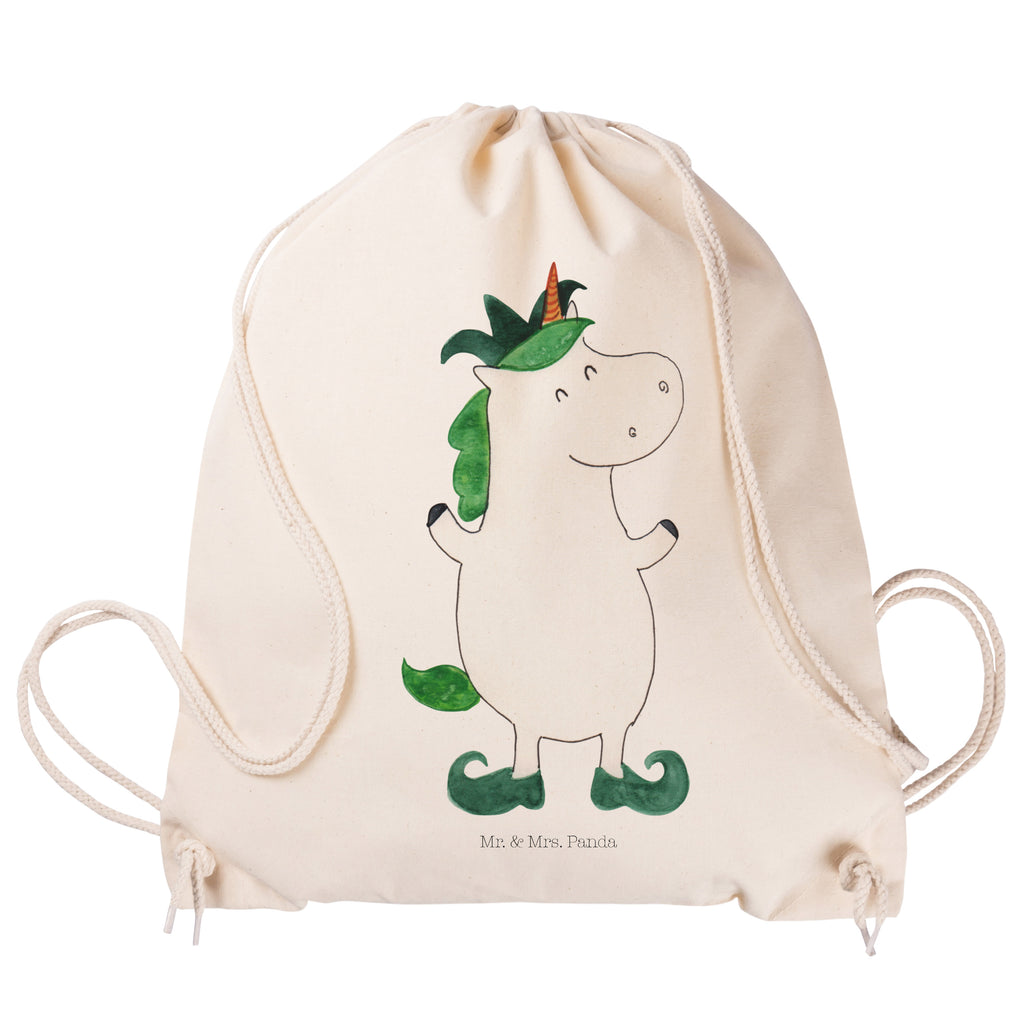 Sportbeutel Einhorn Joker Turnbeutel, Beutel, Sporttasche, Tasche, Stoffbeutel, Einhorn, Einhörner, Einhorn Deko, Pegasus, Unicorn, Hofnarr, Kasper, Gaukler, Mittelalter