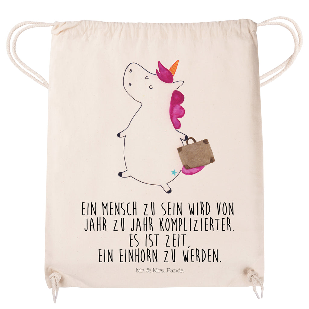 Sportbeutel Einhorn Koffer Turnbeutel, Beutel, Sporttasche, Tasche, Stoffbeutel, Einhorn, Einhörner, Einhorn Deko, Pegasus, Unicorn, unicorn, Koffer, Verreisen, Reise, Gepäck, Abenteuer, Erwachsen, Kind, albern, Spaß, lustig, witzig