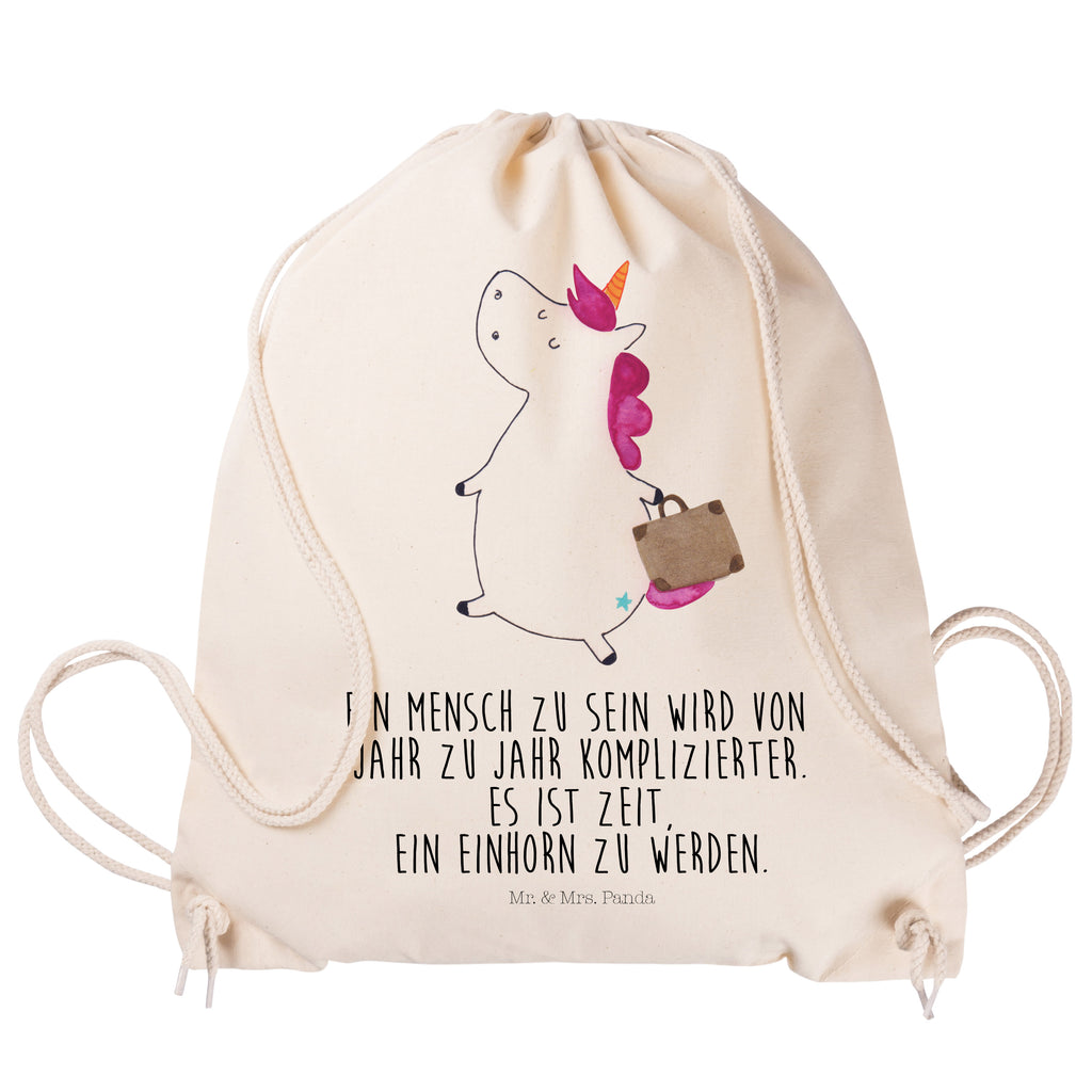 Sportbeutel Einhorn Koffer Turnbeutel, Beutel, Sporttasche, Tasche, Stoffbeutel, Einhorn, Einhörner, Einhorn Deko, Pegasus, Unicorn, unicorn, Koffer, Verreisen, Reise, Gepäck, Abenteuer, Erwachsen, Kind, albern, Spaß, lustig, witzig