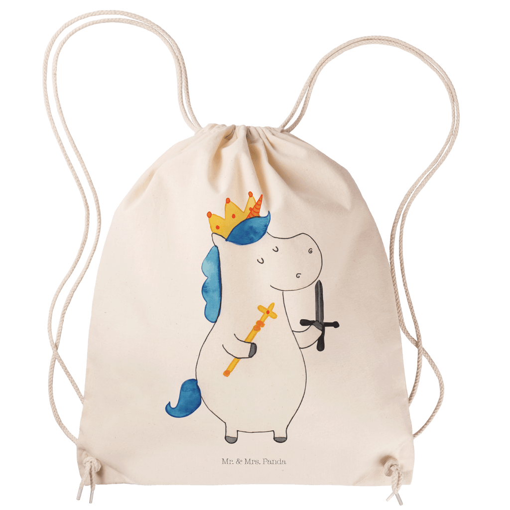 Sportbeutel Einhorn König mit Schwert Turnbeutel, Beutel, Sporttasche, Tasche, Stoffbeutel, Einhorn, Einhörner, Einhorn Deko, Pegasus, Unicorn, König, Ritter, Mittelalter
