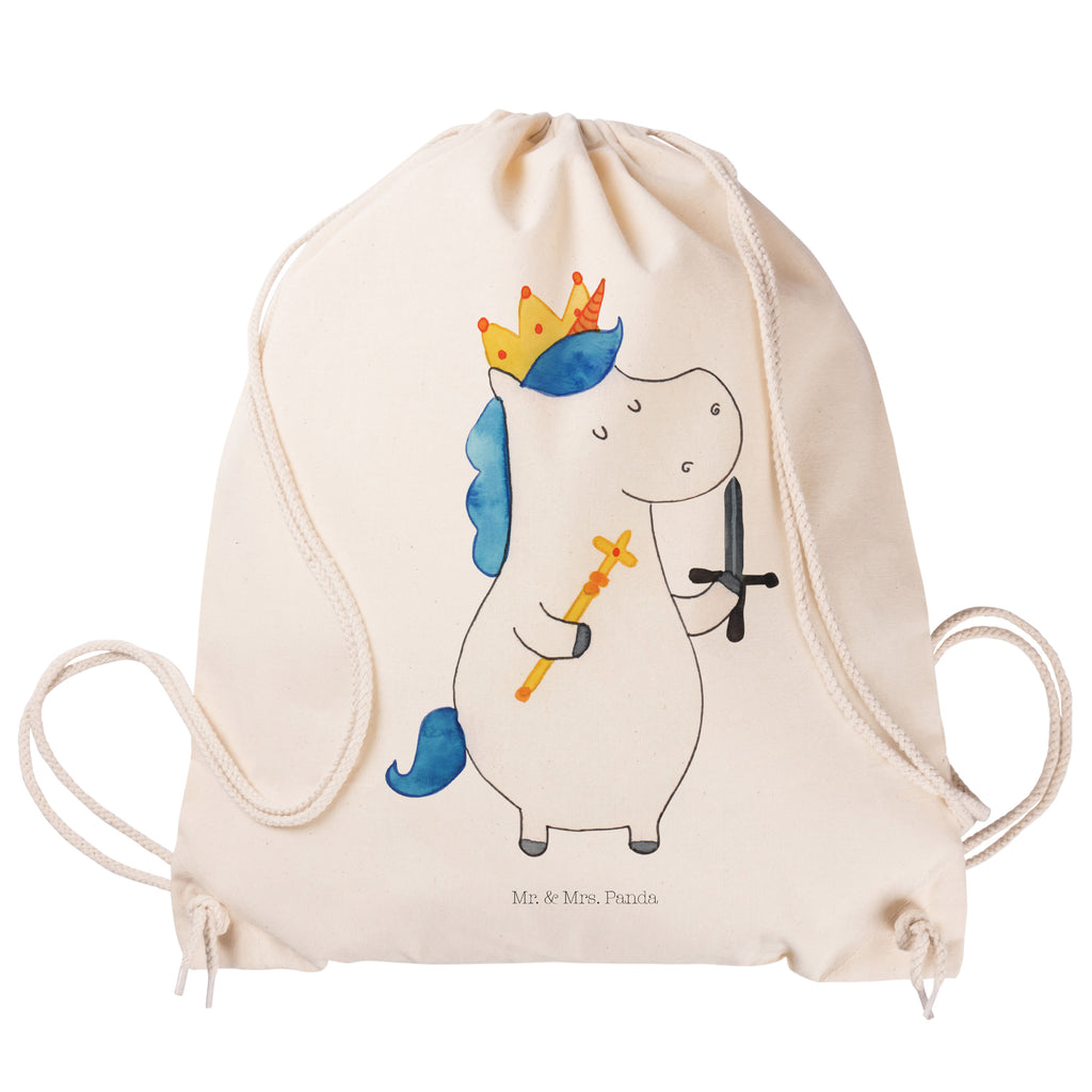 Sportbeutel Einhorn König mit Schwert Turnbeutel, Beutel, Sporttasche, Tasche, Stoffbeutel, Einhorn, Einhörner, Einhorn Deko, Pegasus, Unicorn, König, Ritter, Mittelalter