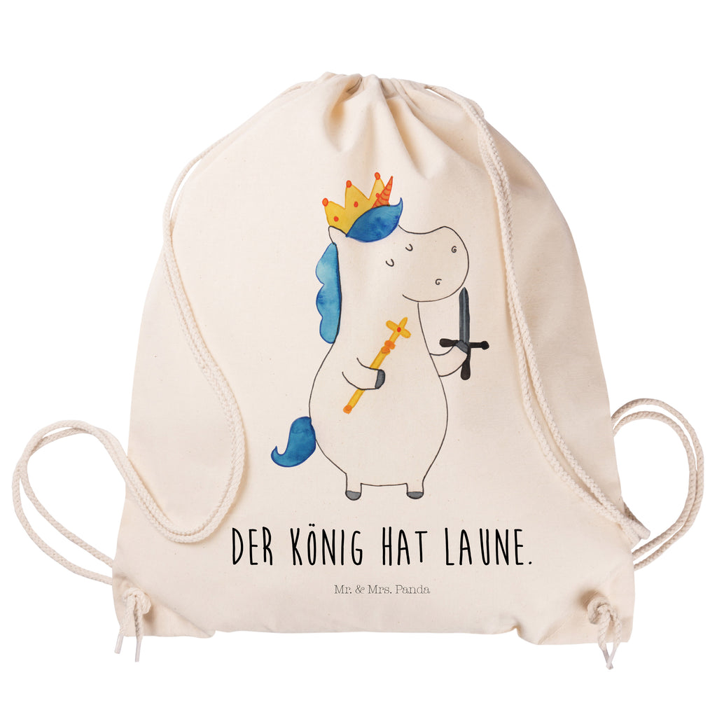 Sportbeutel Einhorn König mit Schwert Turnbeutel, Beutel, Sporttasche, Tasche, Stoffbeutel, Einhorn, Einhörner, Einhorn Deko, Pegasus, Unicorn, König, Ritter, Mittelalter
