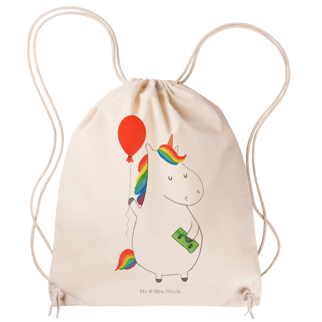 Sportbeutel Einhorn Luftballon Turnbeutel, Beutel, Sporttasche, Tasche, Stoffbeutel, Einhorn, Einhörner, Einhorn Deko, Pegasus, Unicorn, Luftballon, Geld, Lebenslust, Freude, Geschenk, Freundin