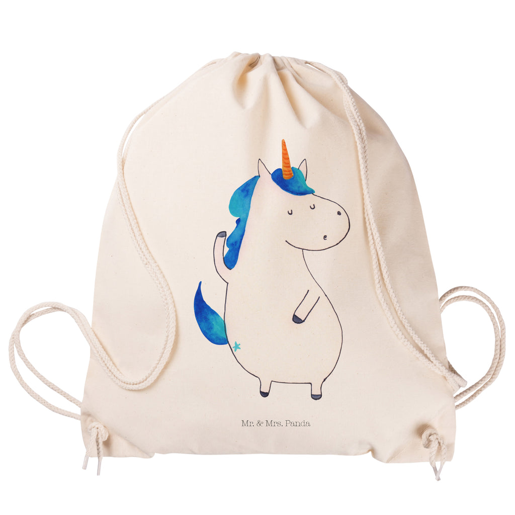 Sportbeutel Einhorn Mann Turnbeutel, Beutel, Sporttasche, Tasche, Stoffbeutel, Einhorn, Einhörner, Einhorn Deko, Pegasus, Unicorn, cool, Mann, Freundin, Familie, bester Freund, BFF, Party, hübsch, beste