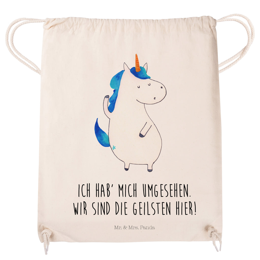 Sportbeutel Einhorn Mann Turnbeutel, Beutel, Sporttasche, Tasche, Stoffbeutel, Einhorn, Einhörner, Einhorn Deko, Pegasus, Unicorn, cool, Mann, Freundin, Familie, bester Freund, BFF, Party, hübsch, beste