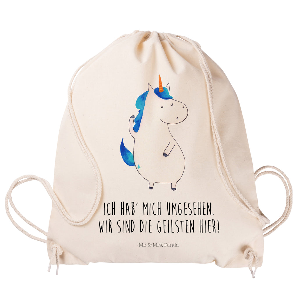 Sportbeutel Einhorn Mann Turnbeutel, Beutel, Sporttasche, Tasche, Stoffbeutel, Einhorn, Einhörner, Einhorn Deko, Pegasus, Unicorn, cool, Mann, Freundin, Familie, bester Freund, BFF, Party, hübsch, beste
