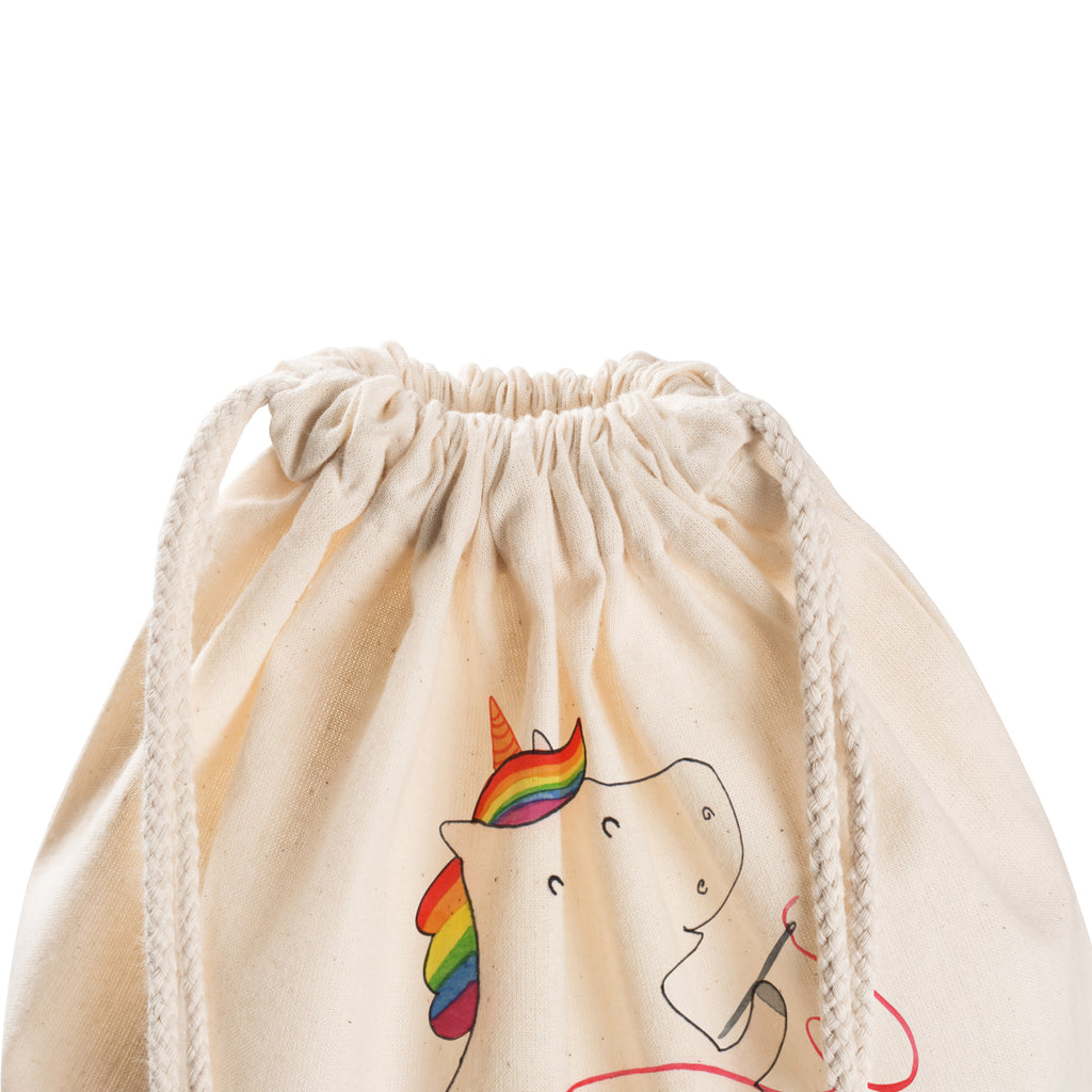 Sportbeutel Einhorn Näherin Turnbeutel, Beutel, Sporttasche, Tasche, Stoffbeutel, Einhorn, Einhörner, Einhorn Deko, Pegasus, Unicorn, Näherin, nähen, Mädchen, Freundin, Häkeln, Stricken, basteln, Nähzimmer