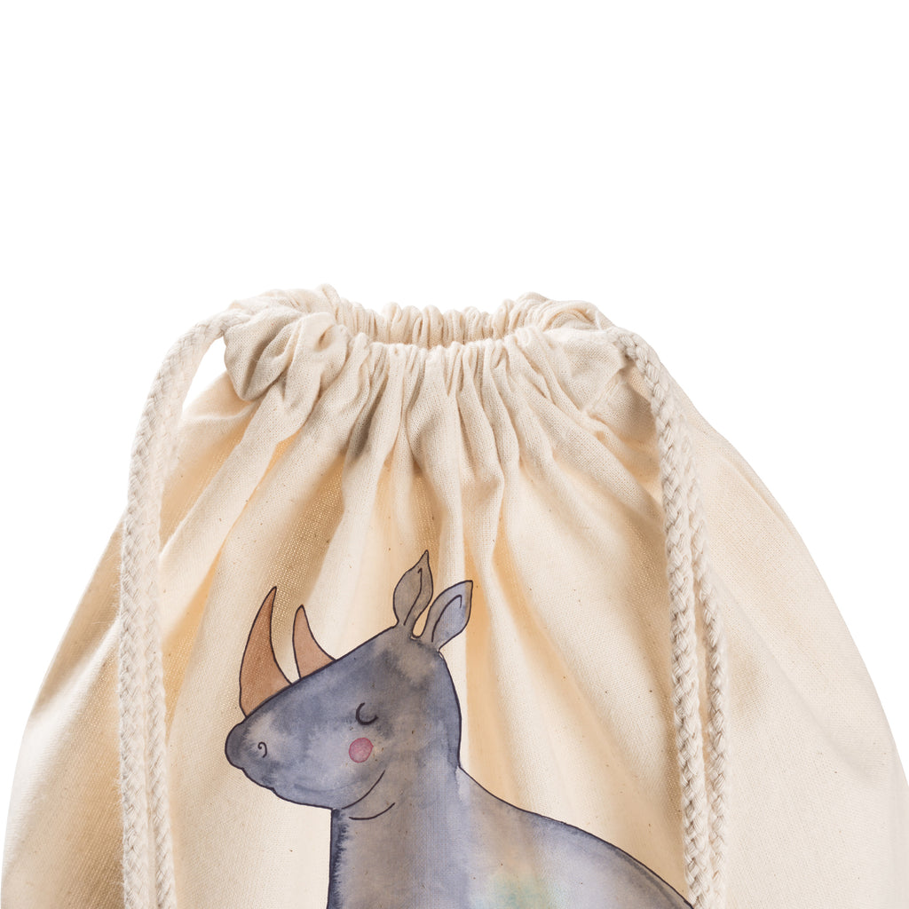 Sportbeutel Einhorn Nashorn Turnbeutel, Beutel, Sporttasche, Tasche, Stoffbeutel, Einhorn, Einhörner, Einhorn Deko, Pegasus, Unicorn, Regenbogen, witzig, lustig, Zoo, Glitzer, Einhornpower, Erwachsenwerden, Nashorn, Nashörner