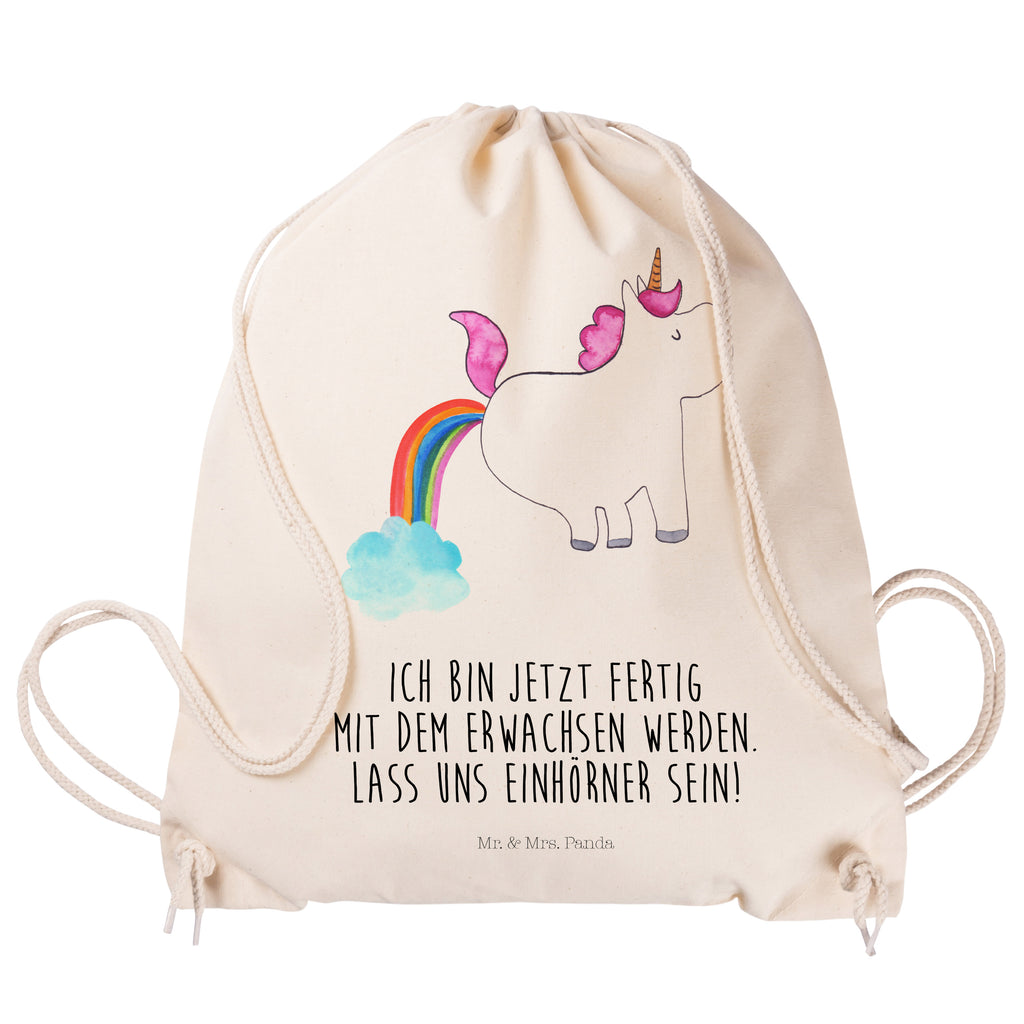Sportbeutel Einhorn Pupsend Turnbeutel, Beutel, Sporttasche, Tasche, Stoffbeutel, Einhorn, Einhörner, Einhorn Deko, Pegasus, Unicorn, Pups, Regenbogen, Glitzer, Einhornpower, Erwachsenwerden, Spaß, lustig, Freundin