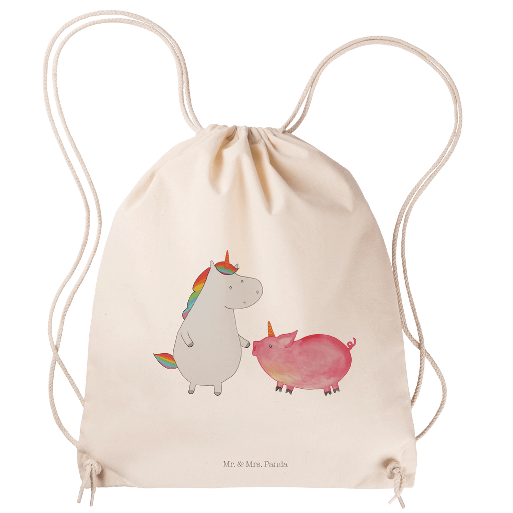 Sportbeutel Einhorn + Schweinhorn Turnbeutel, Beutel, Sporttasche, Tasche, Stoffbeutel, Einhorn, Einhörner, Einhorn Deko, Pegasus, Unicorn, Freundschaft, Schweinhorn, Schwein, Freundin, Schweinchen