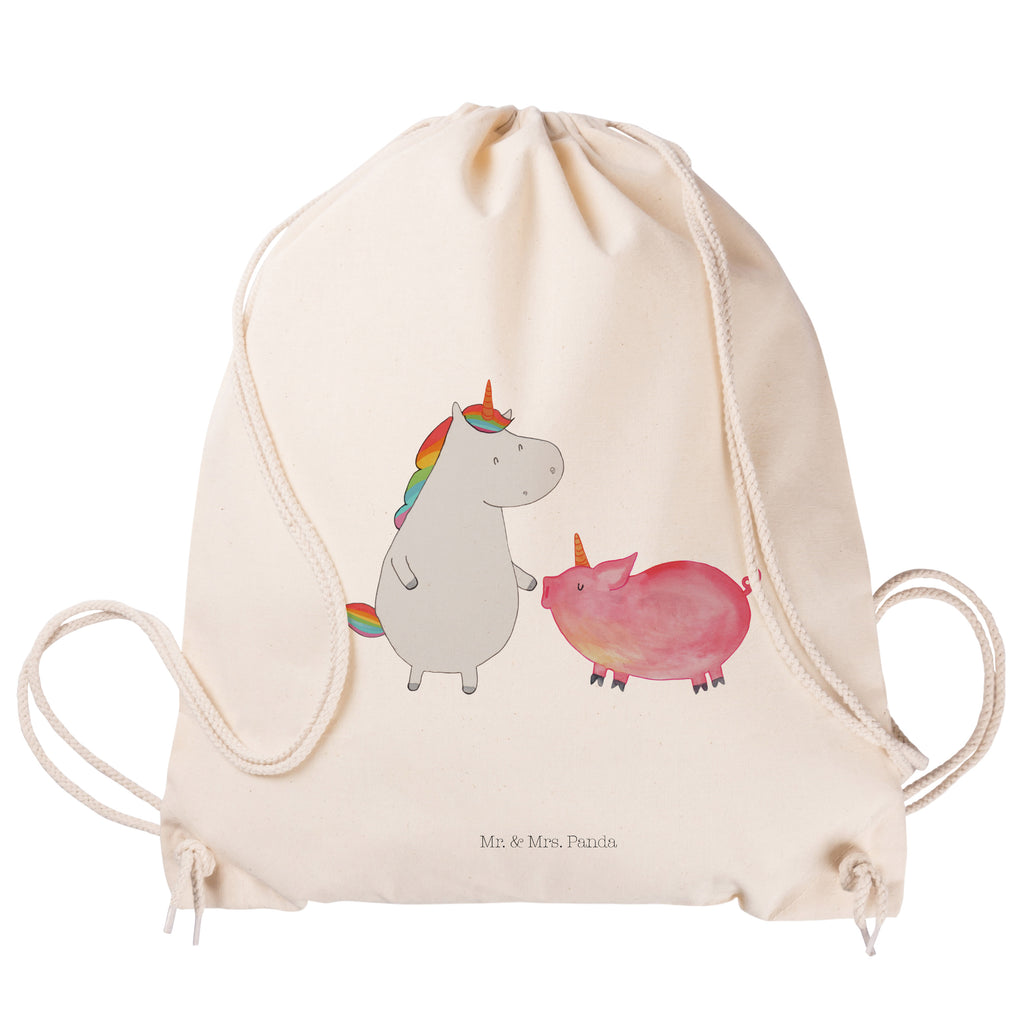 Sportbeutel Einhorn + Schweinhorn Turnbeutel, Beutel, Sporttasche, Tasche, Stoffbeutel, Einhorn, Einhörner, Einhorn Deko, Pegasus, Unicorn, Freundschaft, Schweinhorn, Schwein, Freundin, Schweinchen
