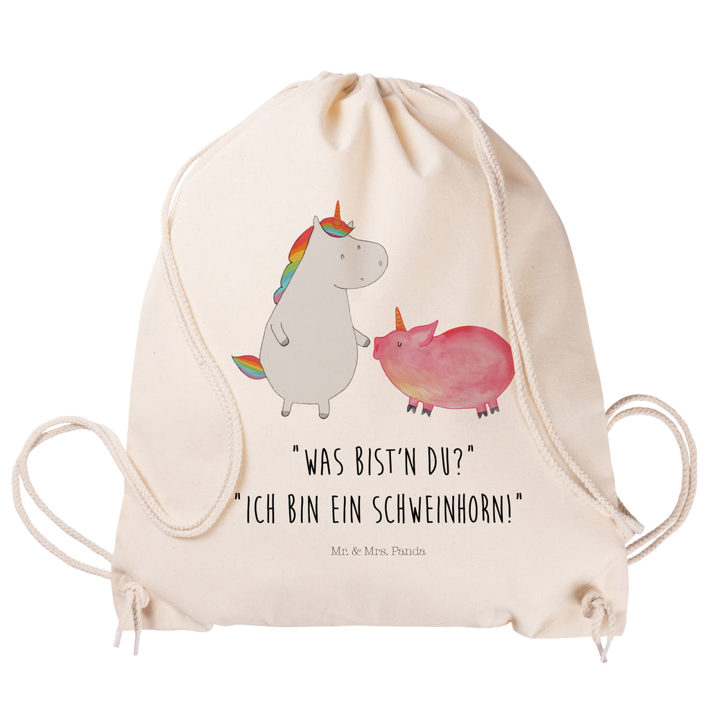 Sportbeutel Einhorn + Schweinhorn Turnbeutel, Beutel, Sporttasche, Tasche, Stoffbeutel, Einhorn, Einhörner, Einhorn Deko, Pegasus, Unicorn, Freundschaft, Schweinhorn, Schwein, Freundin, Schweinchen