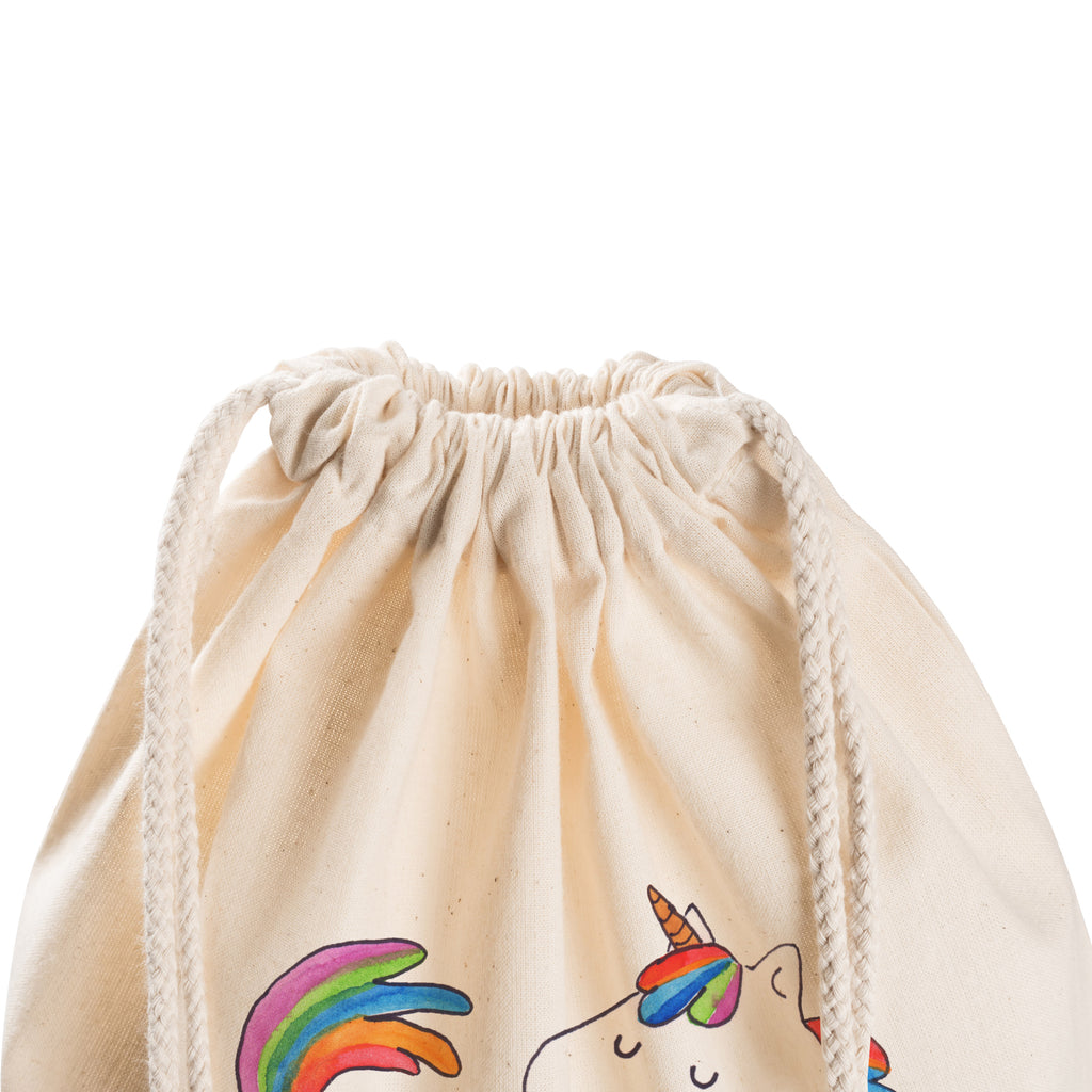 Sportbeutel Einhorn stolzierend Turnbeutel, Beutel, Sporttasche, Tasche, Stoffbeutel, Einhorn, Einhörner, Einhorn Deko, Pegasus, Unicorn, stolz, anders, bunt, Pferd, Reiter, Reiten, Freundin, Geschenk