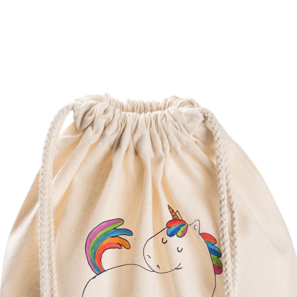 Sportbeutel Einhorn stolzierend Turnbeutel, Beutel, Sporttasche, Tasche, Stoffbeutel, Einhorn, Einhörner, Einhorn Deko, Pegasus, Unicorn, stolz, anders, bunt, Pferd, Reiter, Reiten, Freundin, Geschenk
