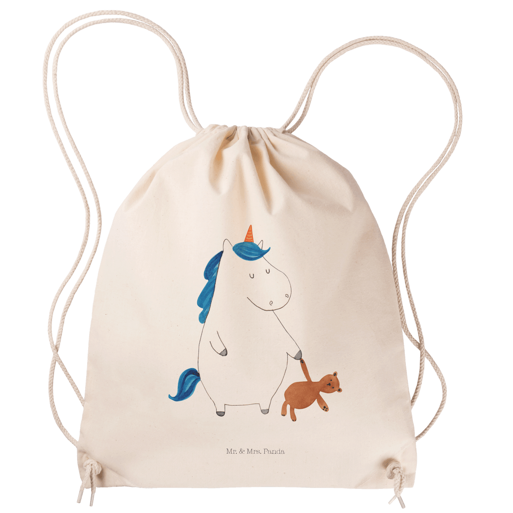 Sportbeutel Einhorn Teddy Turnbeutel, Beutel, Sporttasche, Tasche, Stoffbeutel, Einhorn, Einhörner, Einhorn Deko, Pegasus, Unicorn, schlafen, gute Nacht, Single, Bett, Träumen, Freundin, Singleleben